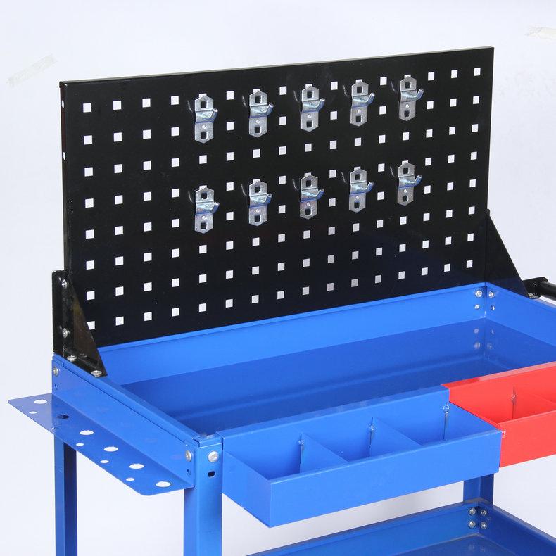 Heavy-Duty Three-Layer Mobile Tool Cart for Auto Repairs