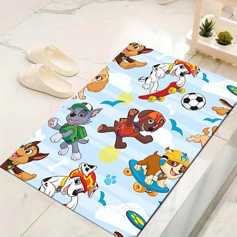 1Pc Christmas Pups Cookies Rug Office Carpet Indoor Outdoor Doormat Nonslip Soft And Comfortable Living Room Christmas Halloween Gift D91874