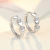 Exquisite Fashion Heart Shaped Cubic Zirconia Earrings for Women Bridal Wedding Earring Anniversary Valentine's Day Gift Jewelry