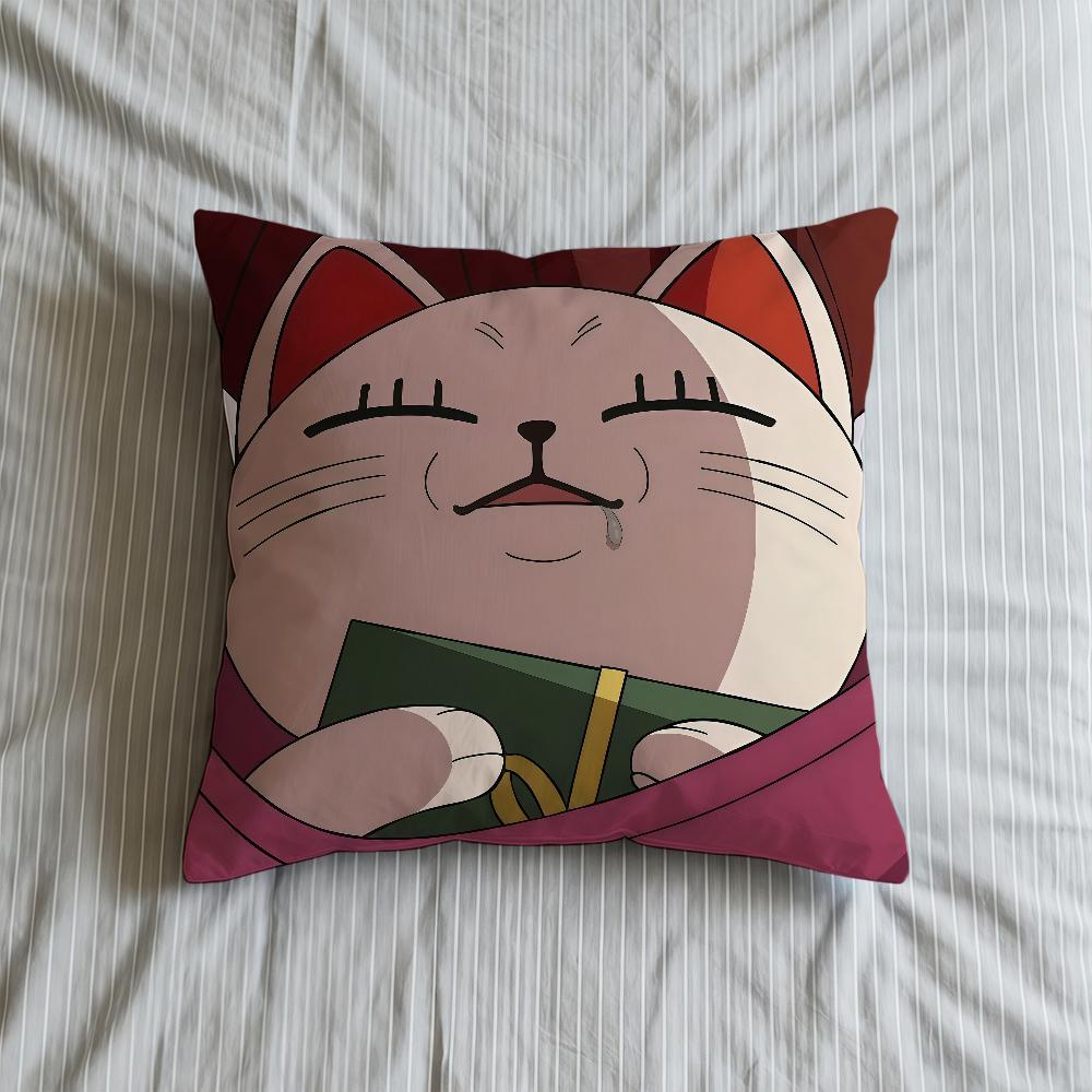 T-TurboS-ES G-Granny Cushion Cover Soft Case Sofa Living Room Home Anime Comfortable Office Cat Decor Protective Pillow
