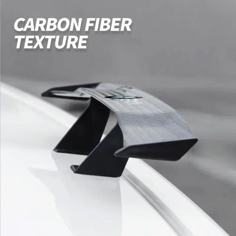 1pcs Carbon Fiber Car Mini Racing Rear Small Wing Spoiler For BMW X3 X5 M5 M3 E46 E90 E60 F10 E39 F30 E36 G30 E87 E70 E91 E30