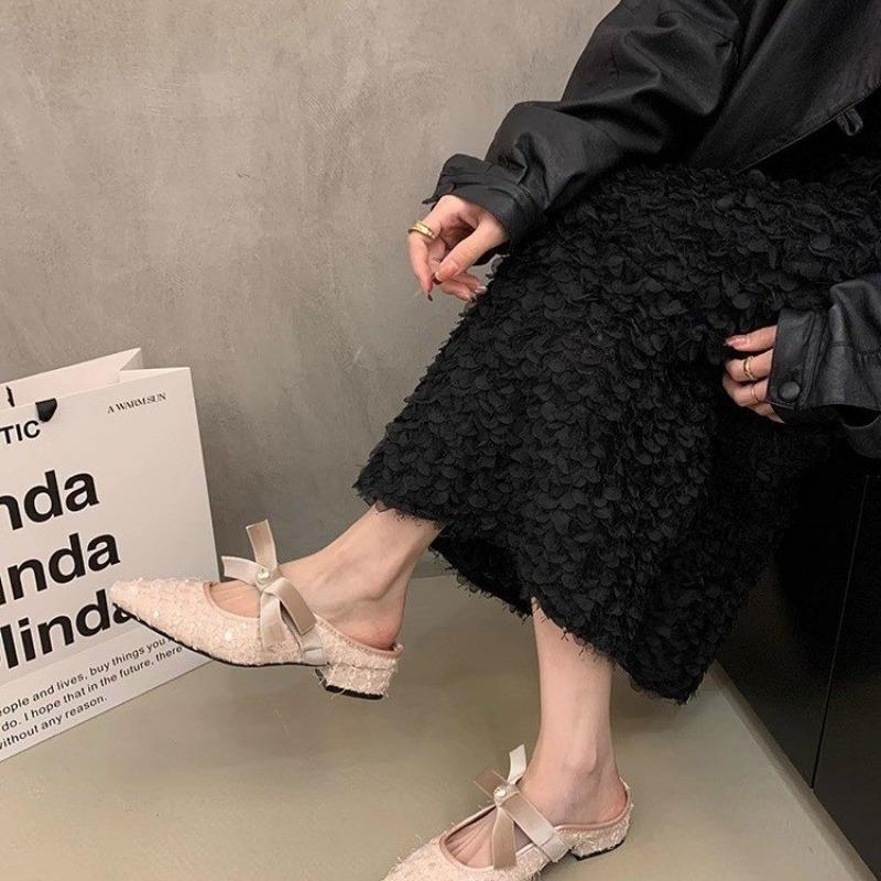 Fashion Fashion Butterfly-Knot  Flats Slippers Sandals  New 2025 Female  Slippers Footwear Women Mules