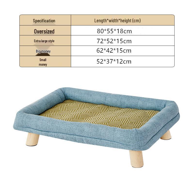 Four Seasons Washable Pet Bed: Cool Summer Mat for Small Dogs & Cats