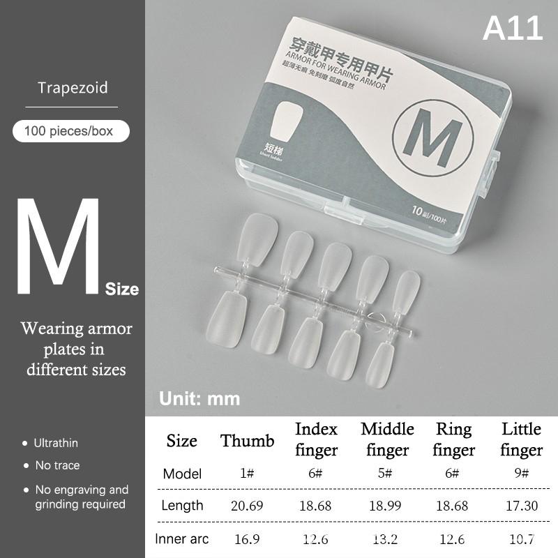 100Pcs/Box Matte Fake Nails No Polishing Press On False Nails Medium Short Design High Matt Soft Gel Nail Tips For Extension