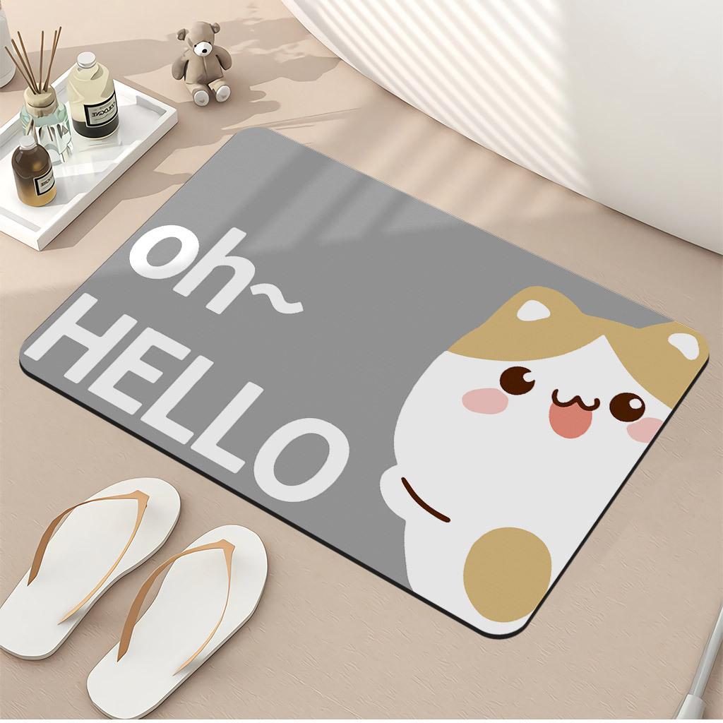 Home Mat Entry Door Door Door Anti-slip Wear Mat Foot Bathroom Door Diatom Mud Mat
