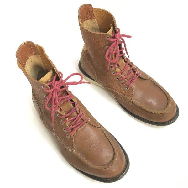 Timberland Leather 9-Hole Lace-Up Work Boots Brown Size 8 (26.0cm) Men’s(USED)