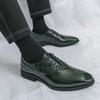 Fashion High Grade Patent Leather Shoes Formal Office Oxfords Elegant Wedding Footwear Business Lace Up Platform Comfortable Men Shoes