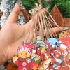 12/24 pezzi Omini di Pan di Zenzero Ornamenti in Legno Ciondoli da Appendere all'Albero di Natale 2025 Festa di Natale Decorazione per la Casa Etichette Regalo Fai da Te per Bambini
