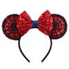 Trip Mickey Ears Headband For Girls Women Sequin Castle 5"Bow Hairband Festival Party Cosplay DIY Hair Accessories