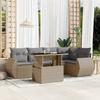 VidaXL Garden Lounge Set with Cushions 6 Pcs Beige Braided Resin 3268519