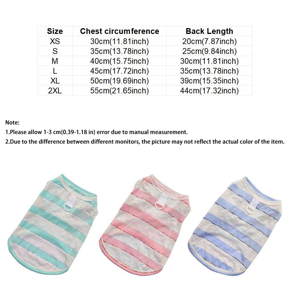 Striped Cat Sunscreen Vest Breathable Dog Summer Clothes Dog Traction Suit Indoor Outdoor