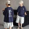 Trendy Boys' Summer Two-Piece Set: Short Sleeve T-Shirt & Casual Sports Shorts