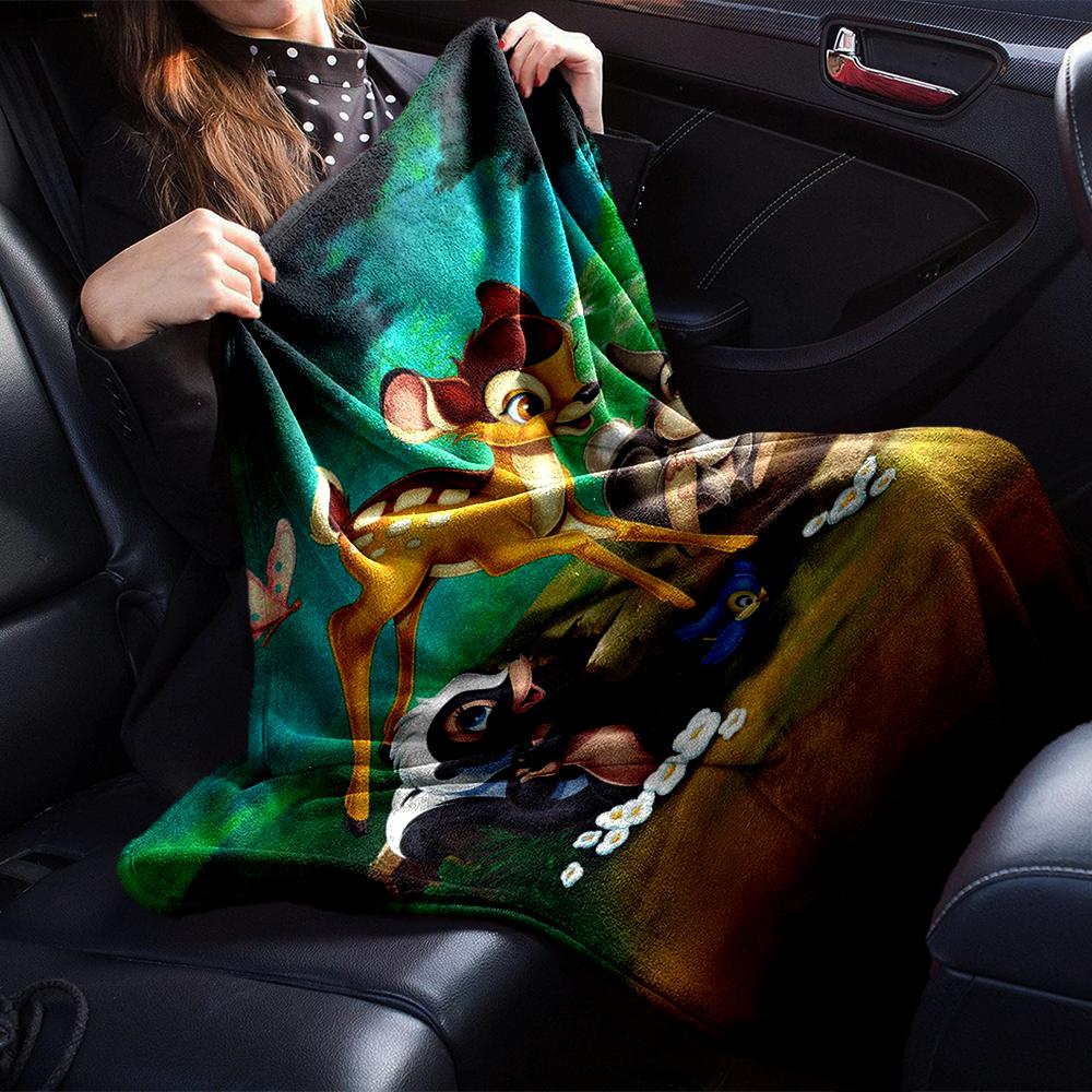 Bambi Friends Adventure Blanket Soft Throw Blanket For Home Bedroom Bed Sofa Travel Office Solid Christmas Blanket