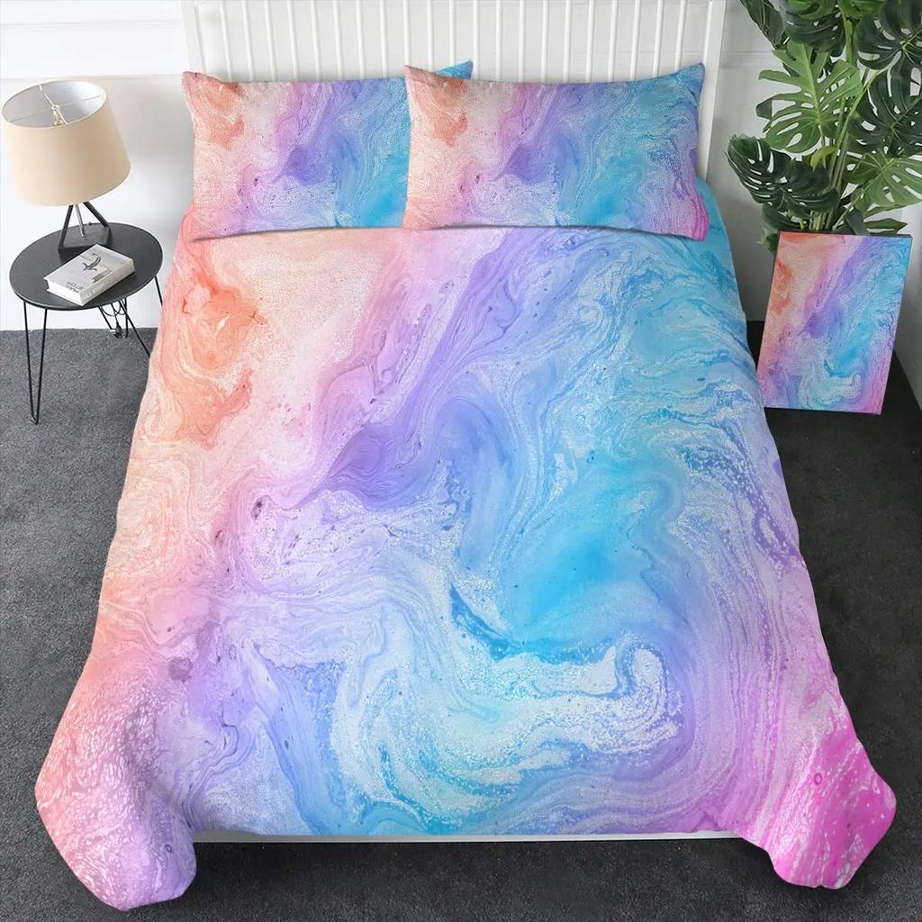 Tie Dye Bedding Set Boho Psychedelic Duvet Cover for Kids Children Teens Adult Hippie Tie Dye Comforter Cover