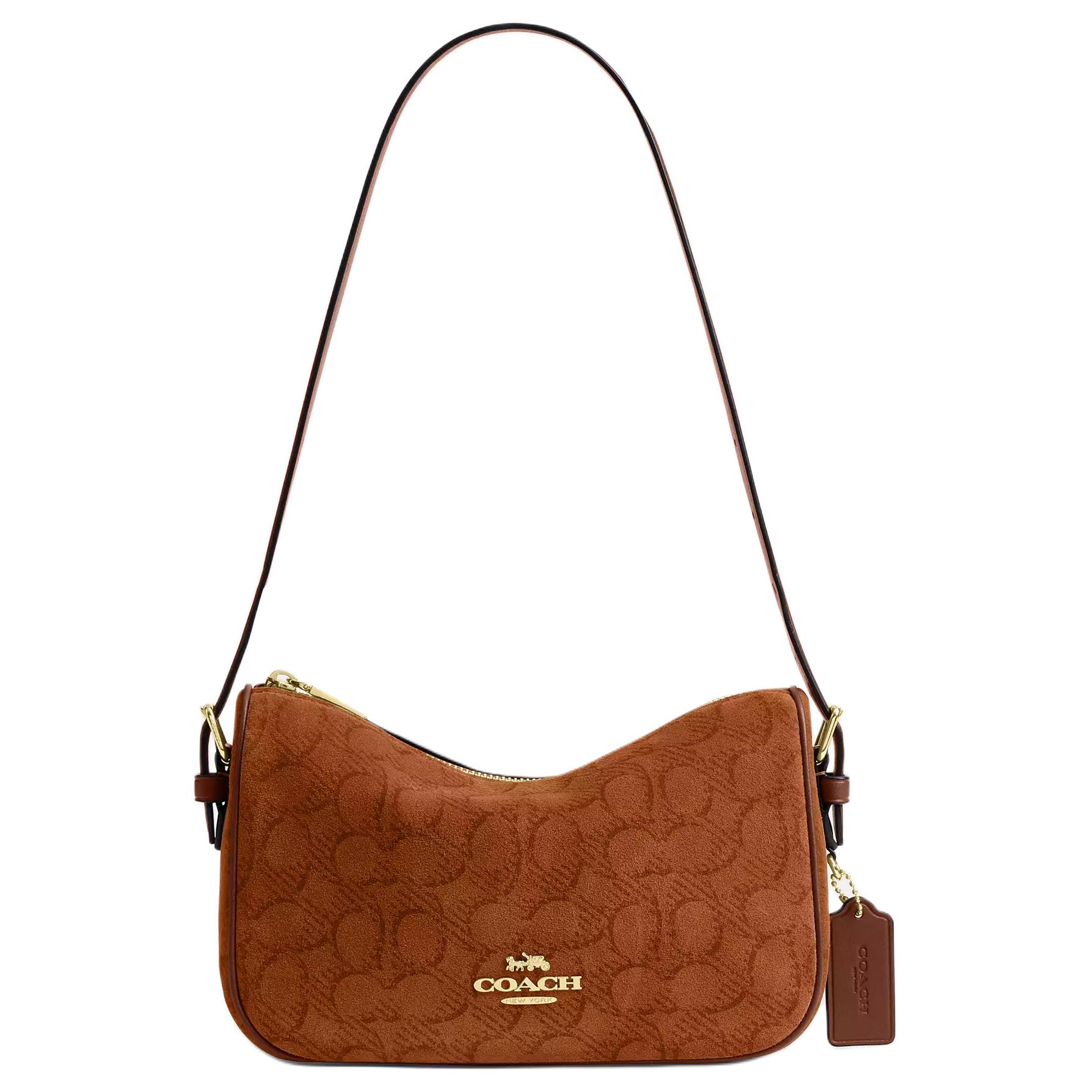 

Coach Kailey 22 Crossbody Bag With Gold Metal Hardware In Signature Suede And Smooth Leather Women Shoulder Bag Suede-Caramel CCC69-IMLN6 Basic Set (Bag+Dust Bag)
