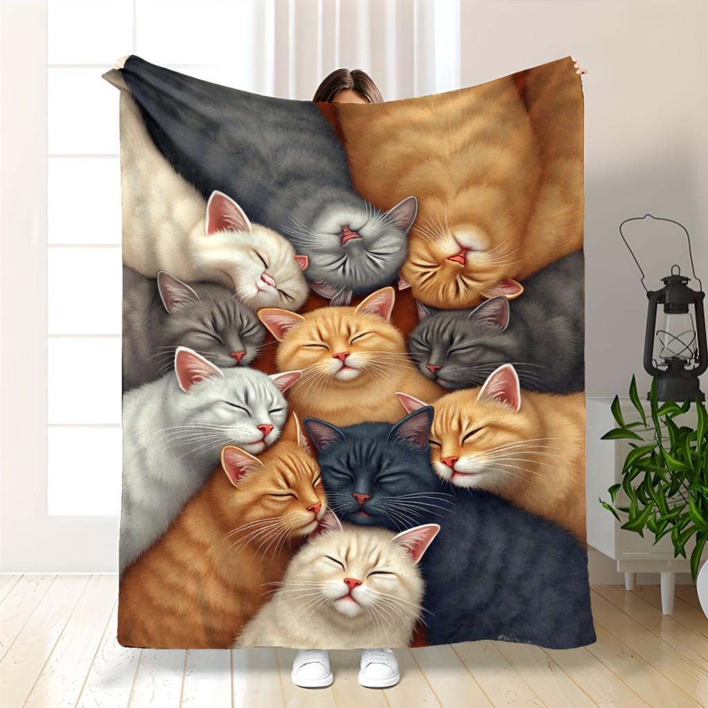 Ультрамягкое фланелевое одеяло - Плюшевое уютное покрывало для домашнего декора 70x100cm