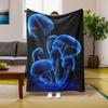 1PC Throw Fantasy Mushroom Flannel Blanket Forest Mushroom arts Bohemia style Soft thin Blankets for Home Car Camping Nap Picnic
