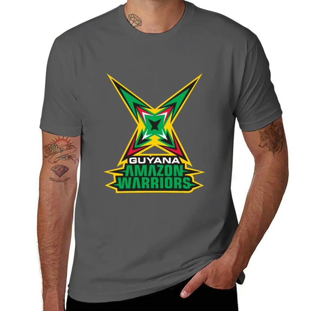 Guyana Amazon Warriors T-Shirt Blacks Blanks Anime T Shirts Cute Tops Shirts Graphic Tee Men