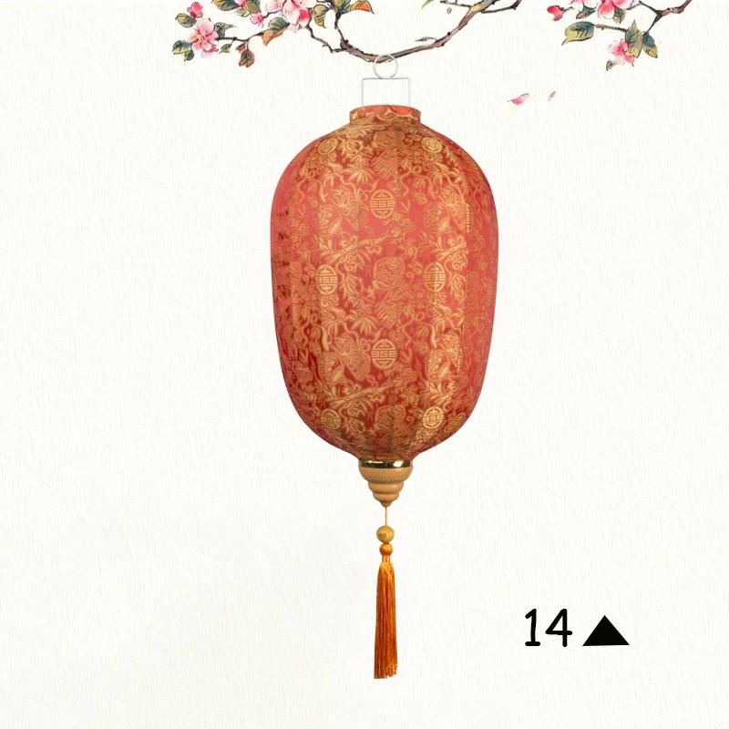 14/16inch Waterproof Chinese Silk Lantern Retro Japanese Vietnam Lantern Party Festival New Year Hanging Decor Palace Lantern