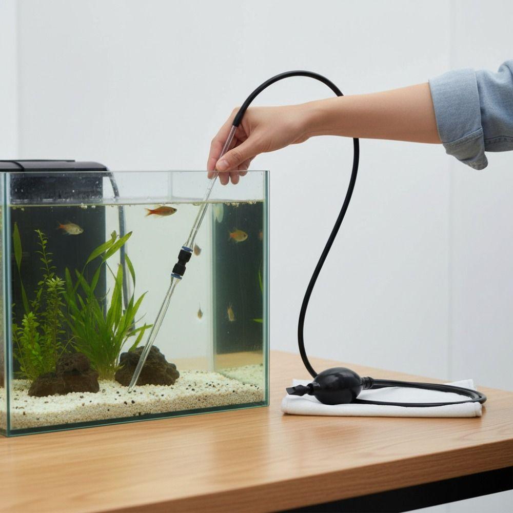 Manual Aquarium Water Changer Siphon Pump Efficient Fish Tank Cleaner Ecosystem Tank