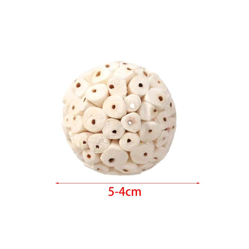 

1Pcs Chew Shred Foraging Bird Cage Accessories Parrot Chewing Toy Ball For Parakeet Parrotlet Lovebird Budgies Conure Cockatiel 1pcs 5to4cm