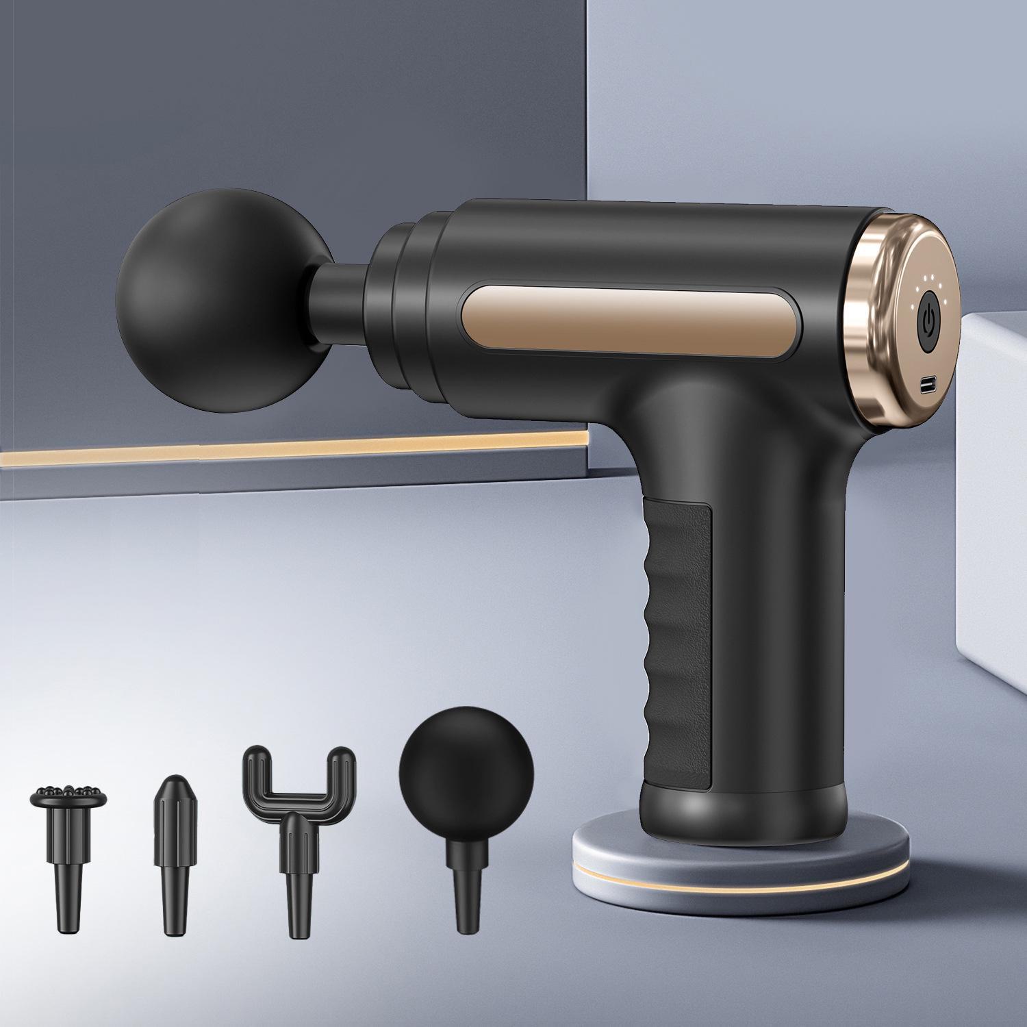 

Профессиональный многофункциональный мини-массажер для мышц и пистолет для расслабления шеи 4 massage heads