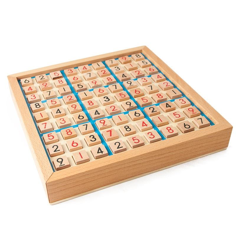Adult Wooden Sudoku Board Game Toy Educational Logical Thinking Paper Board with Printed Cards