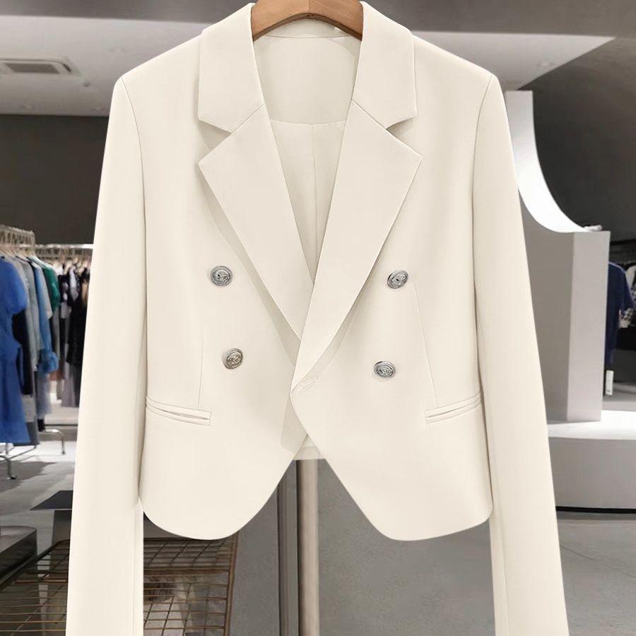 Stilingas ir rafinuotas moteriškas trumpas kostiuminis paltas pavasariui/rudeniui - Petite Fashion