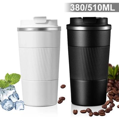 Edelstahl-Kaffeetasse, doppelschichtige Vakuum-Isoliertasse, Bürobecher, tragbarer Outdoor-Wasserbecher fürs Auto, modischer Becher