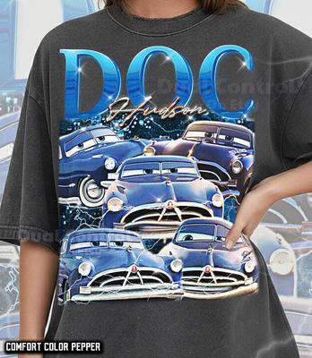 Doc Hudson Cars Shirt, Doc Hudson 90s Vintage Retro Bootleg Shirt, Racing Judge Graphic Tee, Classic Car Legend Fan Gift, #saf