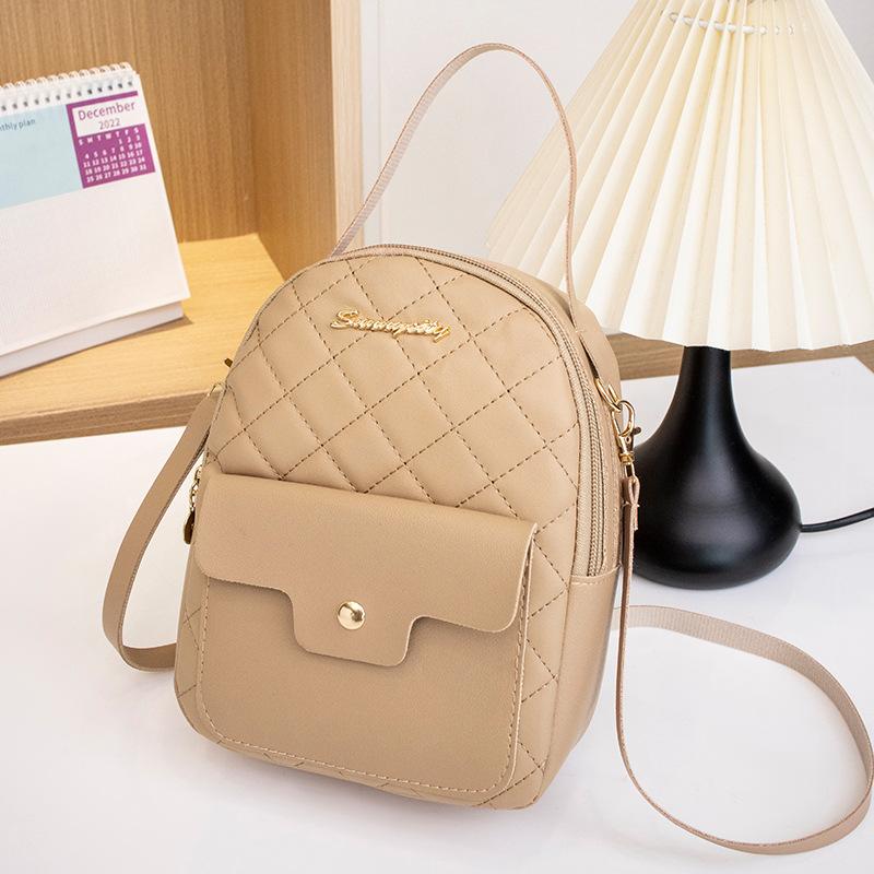 

Школьный рюкзак из ПУ новый ромбовидный двухплечевой женский рюкзак текстурированная мягкая кожа большой вместимости студенческий рюкзак абрикосовый