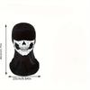 Balaclava Motorcycle Full Face Mask Skull Print Motorbike Full Face Mask Windproof Skiing Head Neck Warmer Bicycle Helmet Liner