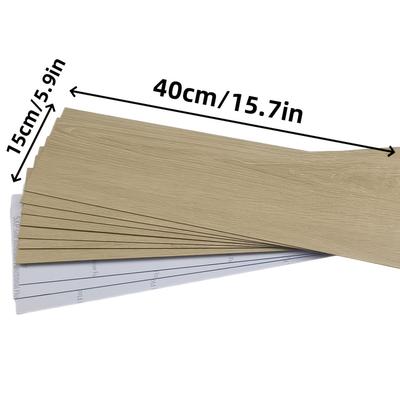 10 Stück 40x15cm PVC Bodenaufkleber Selbstklebende Aufkleber Wasserdicht Verdickt Holzmaserung Bodenaufkleber Aufkleber Wohnzimmer