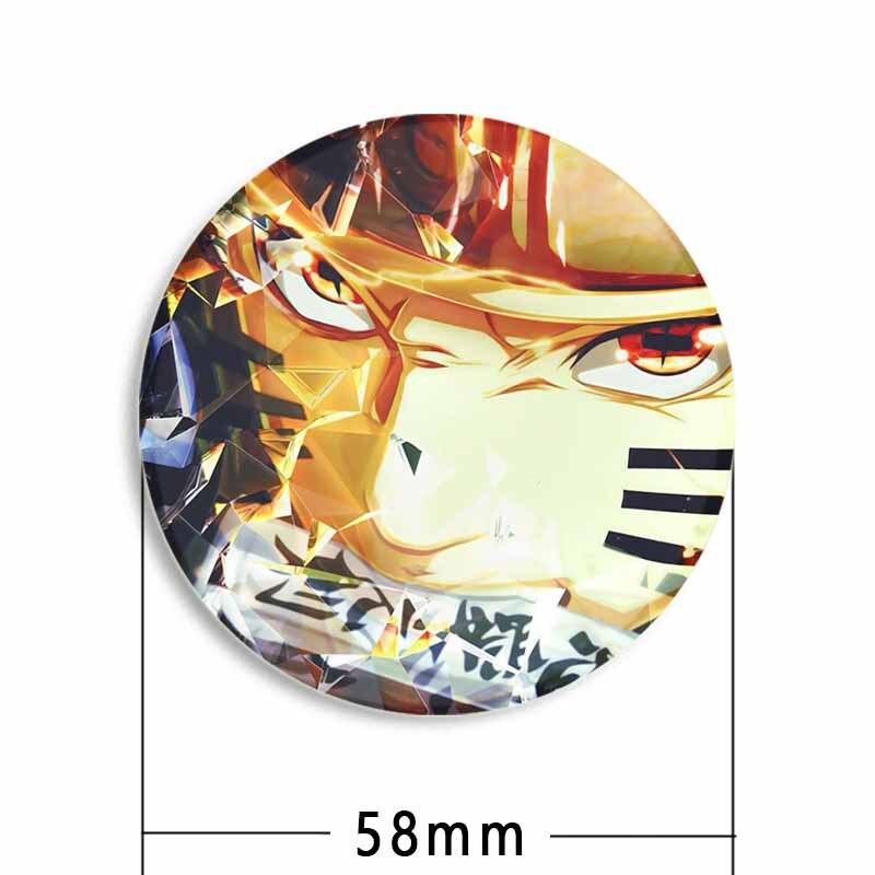 58MM 58mm Anime Figur Pins Cosplay Tegneserie Blikkmerker Manga Perifer mote Smykker Tilbehør Vifter Gaver Klesveske Dekor