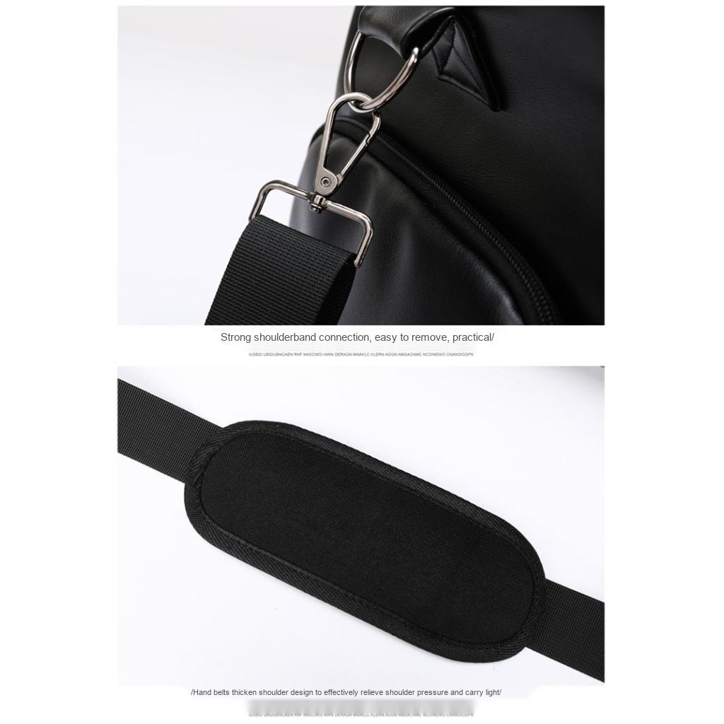 Travel Bag Unisex PU Large Capacity Adjustable Strap Travel Gym