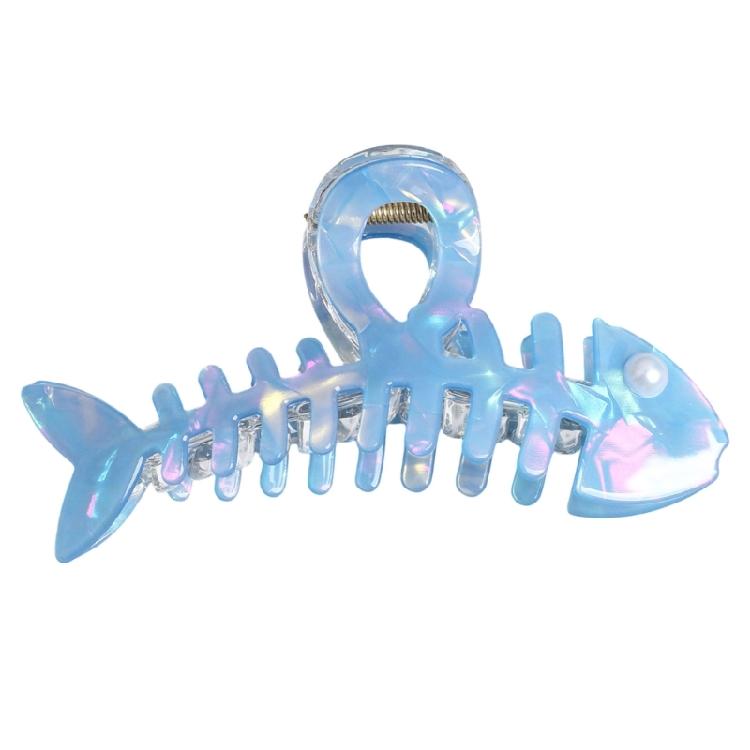 Nacreous Fish Bone Hair Clip Slip Resistant Design Lightweight Hairpin For Women Girls Soft Feel Wear