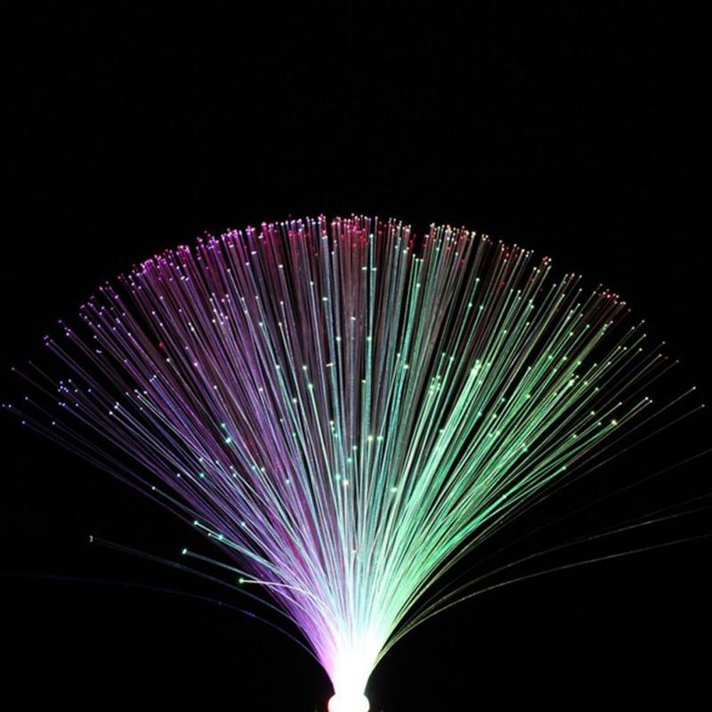 Flerfarget LED fiberoptisk lys Nattlampe Holiday Wedding Home Decoration Nighting Lighting Lamper
