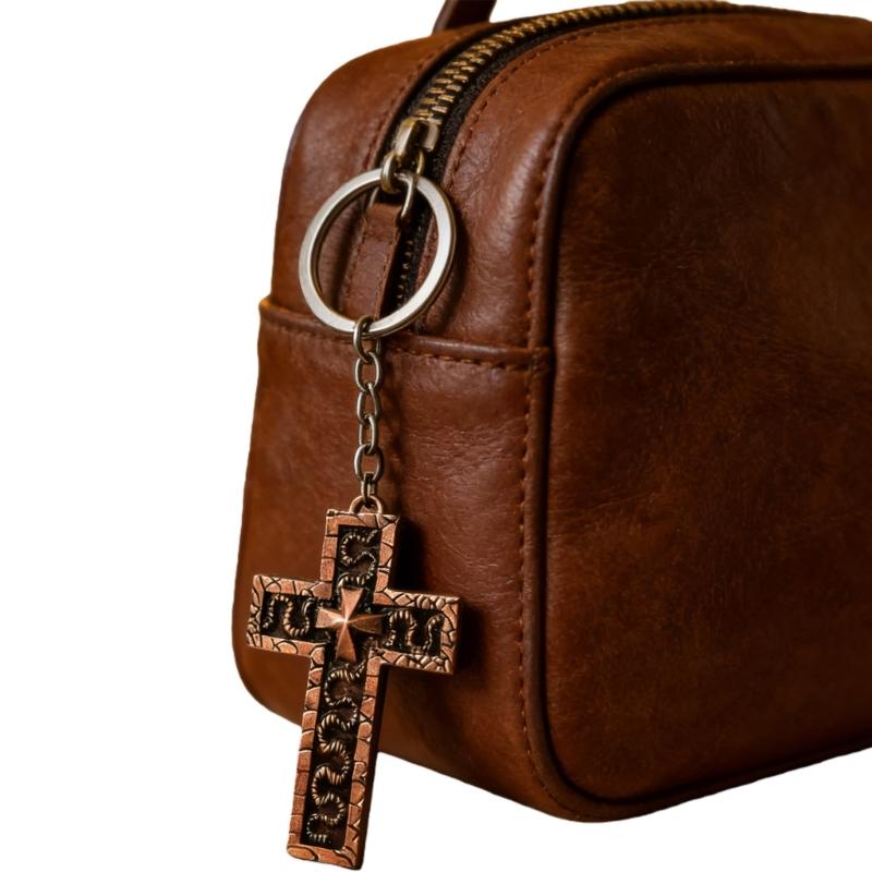 Artistic Crosses Key Holder With Hide Chamber For Small Items Keys Purses And More Strong Metal Materials