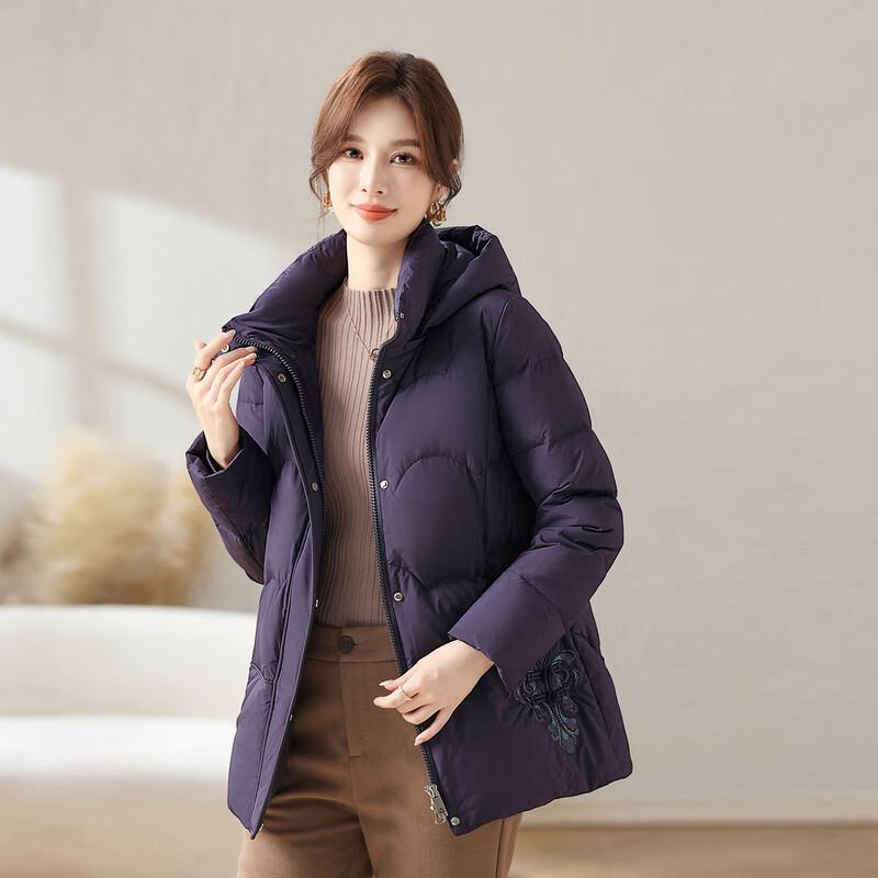 SNOWFLYING Women s X40146130F Detachable Hood Short Down Jacket 185/104A