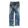 RED PEPPER Cotton Tie-dye Pattern Damage Processing Straight Denim Pants Men's Used