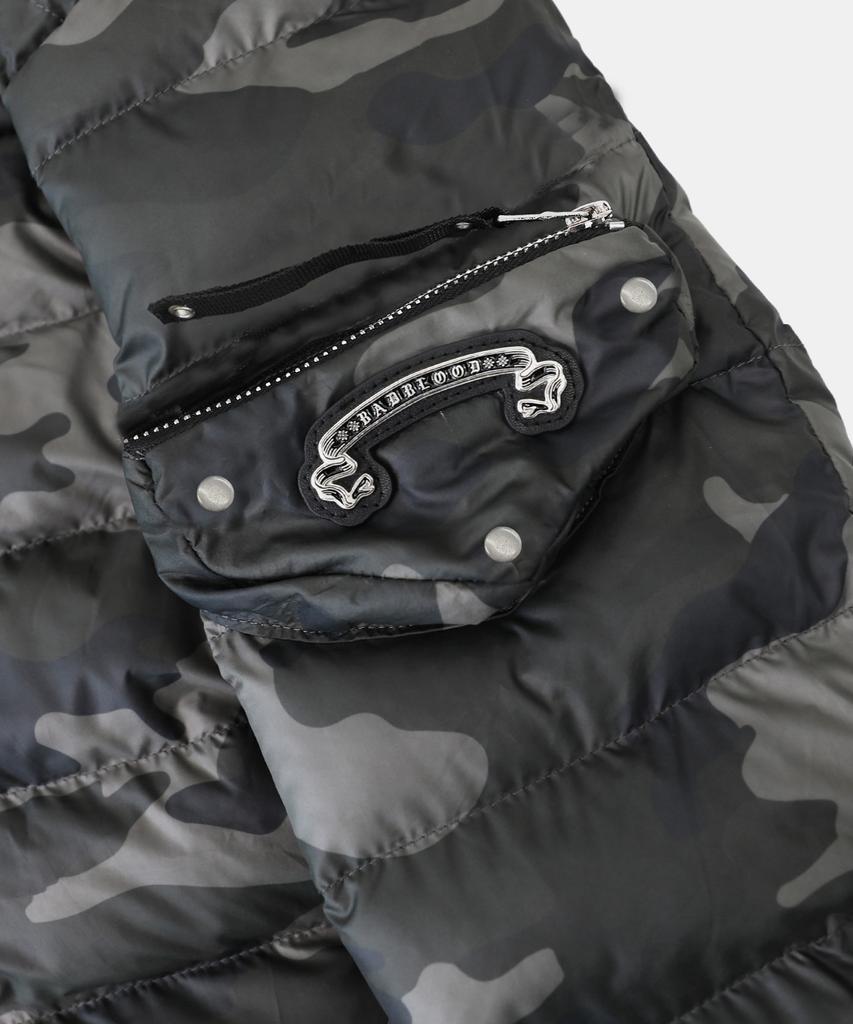 Badblood Viper 31-1 Lightweight Hooded Puffer - Grey Camo
