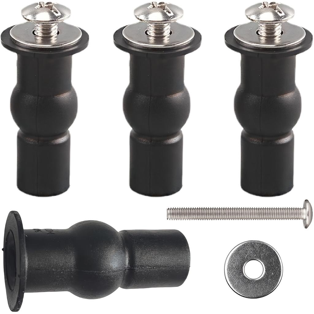 2pcs Expansion Screw Toilet Seat Top Fix Seat Hinge Hole Fixings Well Nut Screw Rubber Back To Wall Toilet Cover Accessories