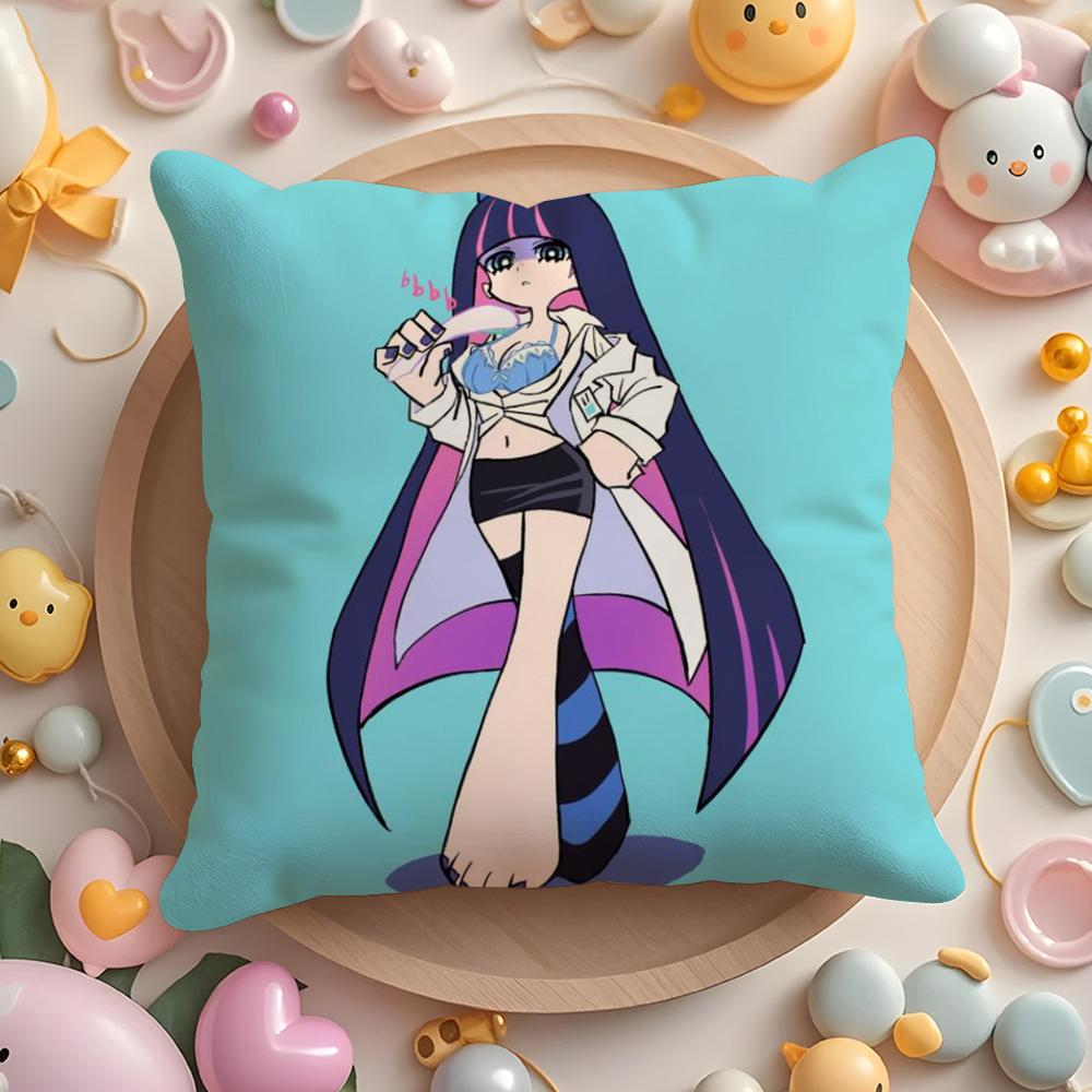 P-Panty & Stocking with Garterbelt Kissenbezug Kurzer Plüsch Doppelseitiger Druck Zuhause Maschinenwaschbar im Winter Kissenbezug