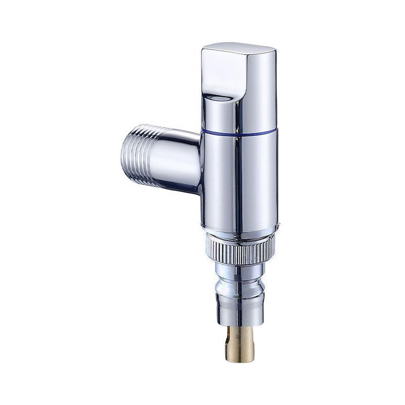 

All-Copper Washing Machine Angle Valve with Automatic Shut-off and Anti-Fall Feature, Universal 4-Point/6-Point.