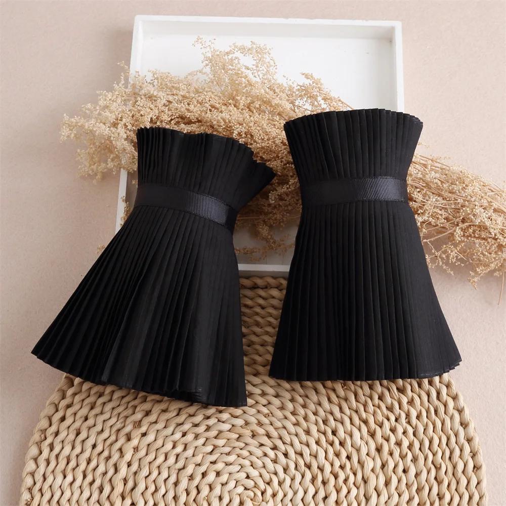 Perfect Match Adult Fake Sleeve For Women Pleated Detachable Cuff Vintage White False Sleeves Decorative Girls Ruffles Fake Cuffs Accessory