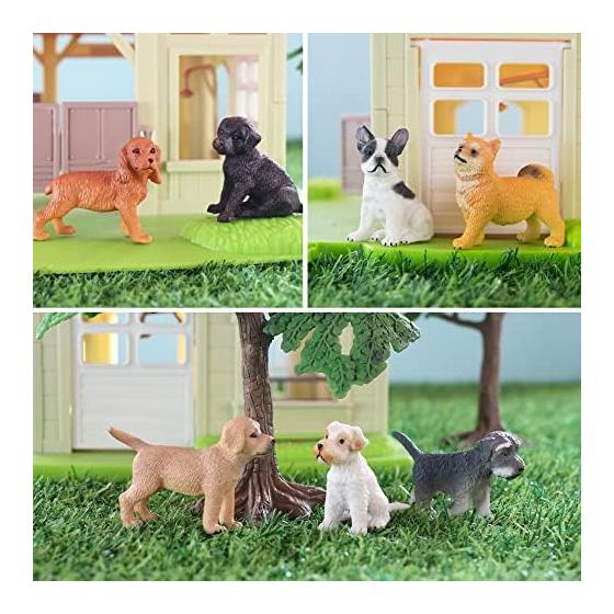 TOYMANY 12PCS Dog Figure Set Mini Animal Figure Dog Model Realistic Animal Model Realistic Animal Model Mini Model Popular Animal Toy Toy Birthday