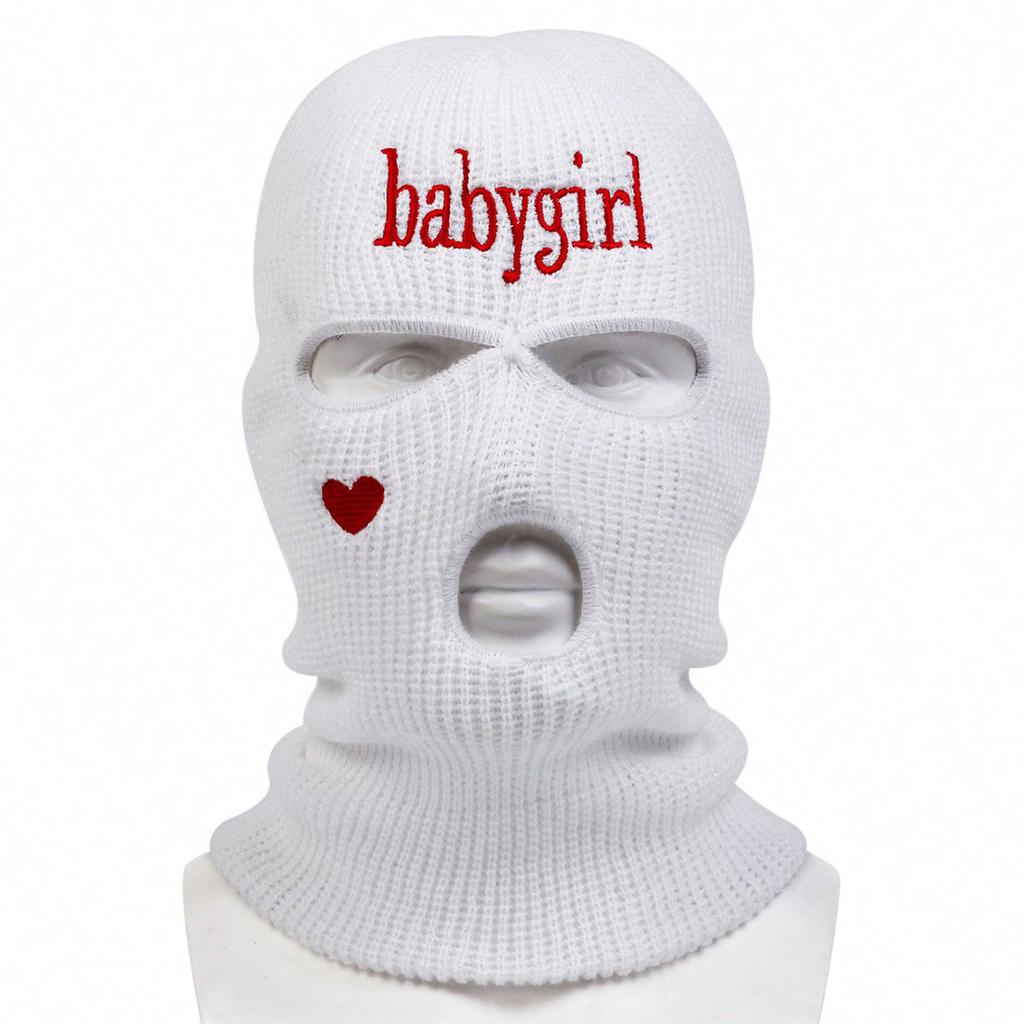 Unisex 5 stiler Broderi Balaklava Lue Vinter Varm Kald Lue Vindtett Strikkede Luer Vår Høst Utendørssport Reise for Kvinner Menn