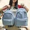 Novo Design Clássico Tendência Moda Cor Sólida Coringa Mochila Feminina de Nylon Resistente ao Desgaste à Prova de Salpicos Mochila Feminina