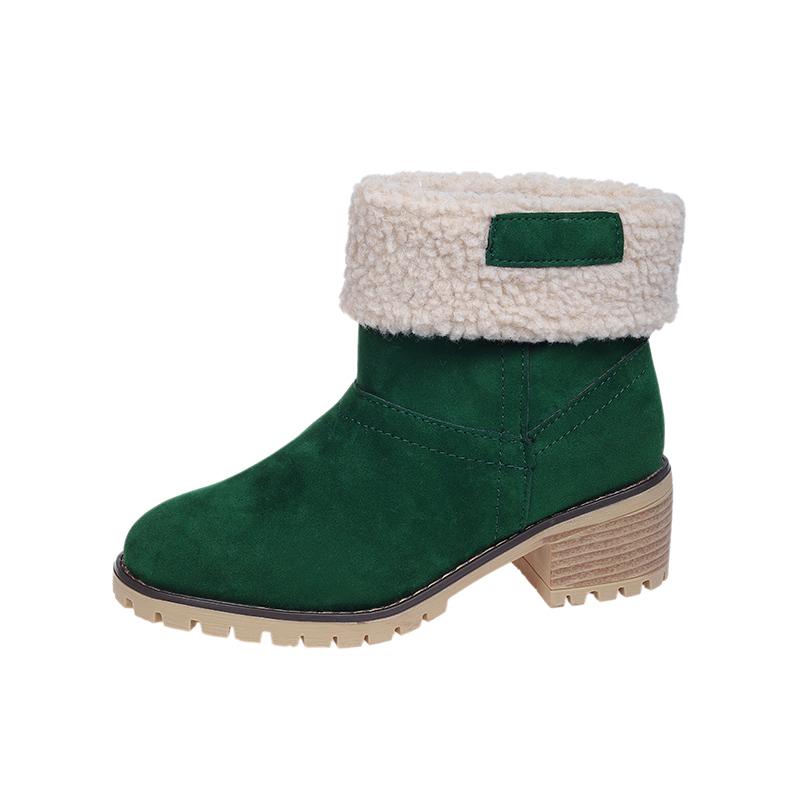 Fashion Winter Women Snow Boots New Keep Warm Fur Booties Retro Luxury Comfort Ankle Boots Women Platform High Heels Cotton Shoes Women