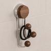 Stainless Steel Suction Cup Hook Antique Hair Ring Storage Hook Vertical Hook Shelf  Toilet